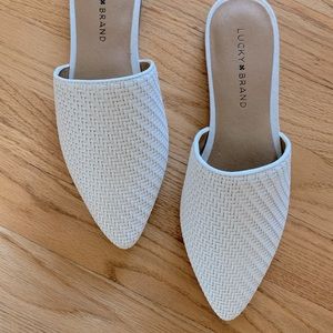 Lucky Brand White Flats